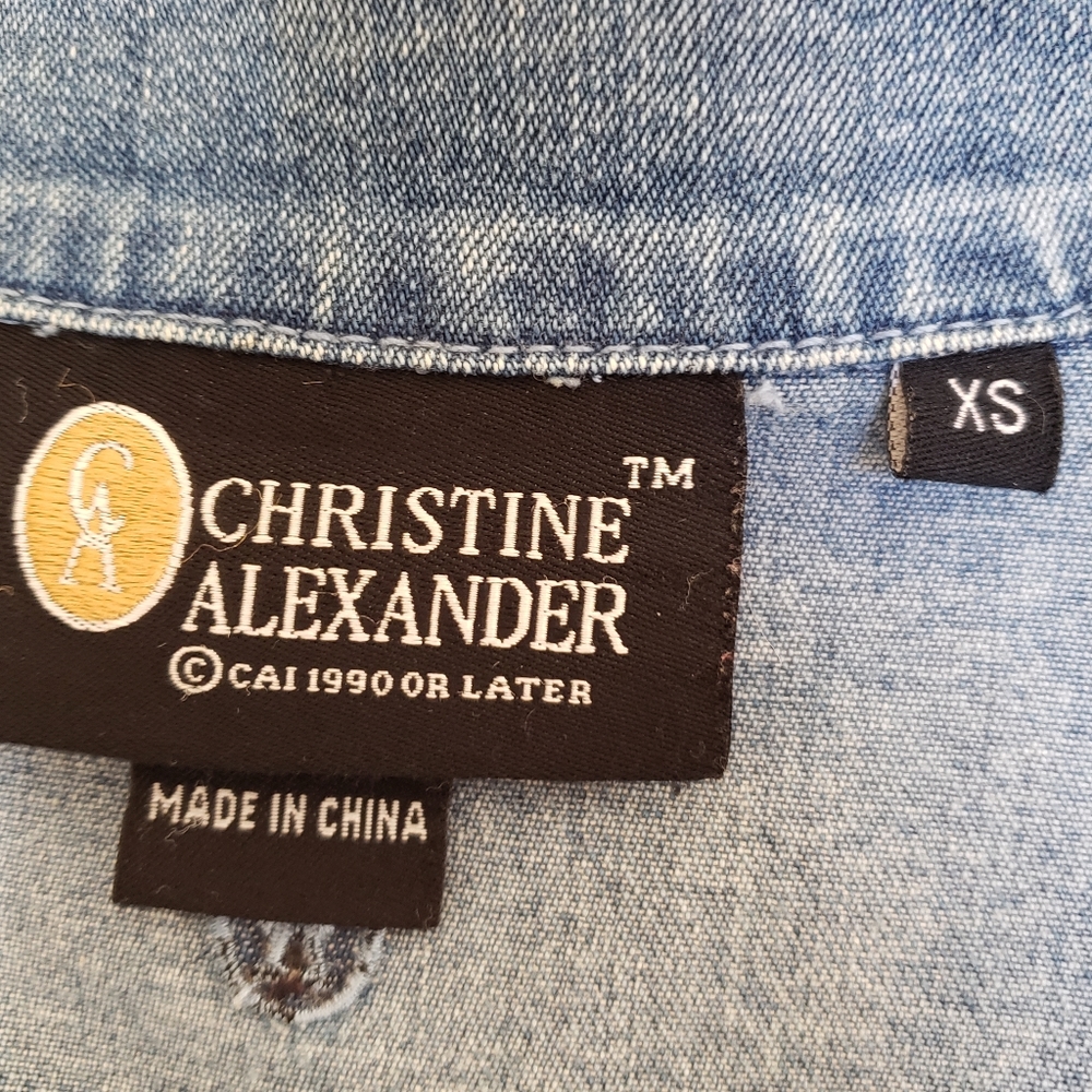 Christine Alexander Swarovski Crystal Embellished Jean Jacket NWOT - Picture 7 of 8